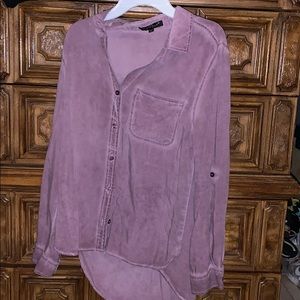 Distressed button up shirt